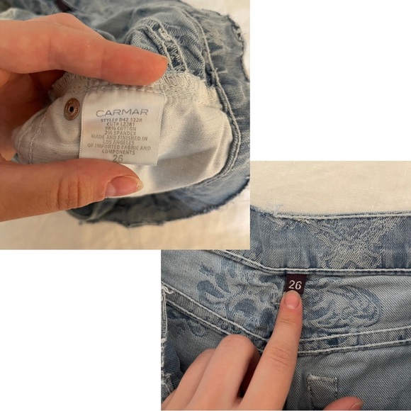 CARMAR DENIM PRINTED SHORTS - Picture 3 of 4